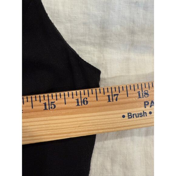 Et Clet Sleeveless Button Front Straight Leg Jumpsuit V-Neck Black Women's Small - Picture 9 of 11